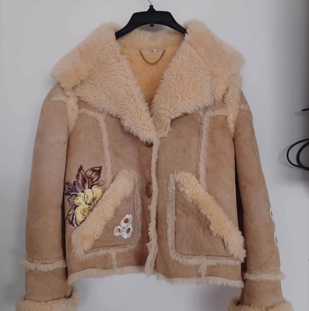 A Vinatge Coach Eagle Raggedy Shearling Jacket
